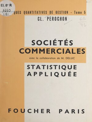cover image of Techniques quantitatives de gestion (5). Sociétés commerciales